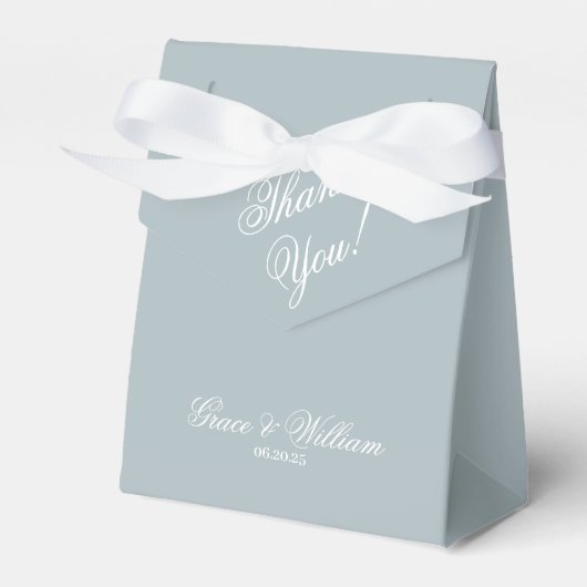 Ballotins Ballotin de Merci Mariage Bleu Script classique (Verso)
