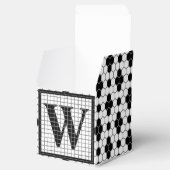 Ballotins Ballotin de monogramme d'impression de carreaux he (Ouvert)