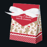 Ballotins Ballotin de pain d'épices de Noël mignon<br><div class="desc">Un motif en pain d'épices de Noël mignon décore ce ballotin cadeau. C'est tellement mignon pour avoir distribué des biscuits et des gâteries de Noël. Personnalisez-le avec votre nom. Conçu pour vous par Blackberry Boulevard.</div>