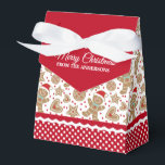 Ballotins Ballotin de pain d'épices de Noël mignon<br><div class="desc">Un motif en pain d'épices de Noël mignon décore ce ballotin cadeau. C'est tellement mignon pour avoir distribué des biscuits et des gâteries de Noël. Personnalisez-le avec votre nom. Conçu pour vous par Blackberry Boulevard.</div>