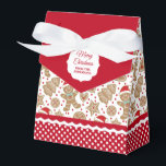 Ballotins Ballotin de pain d'épices de Noël mignon<br><div class="desc">Un motif en pain d'épices de Noël mignon décore ce ballotin cadeau. C'est tellement mignon pour avoir distribué des biscuits et des gâteries de Noël. Personnalisez-le avec votre nom. Conçu pour vous par Blackberry Boulevard.</div>