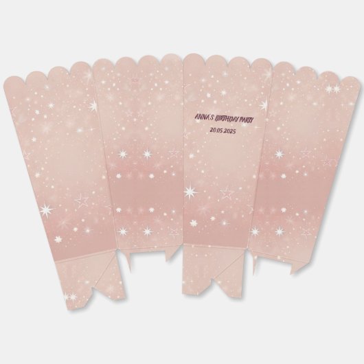 Ballotins Ballotin de pop-corn rose | Traitement personnalis (Déplié)