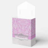 Ballotins Ballotin de tente Damas rose et blanc personnalisé (Ouvert)