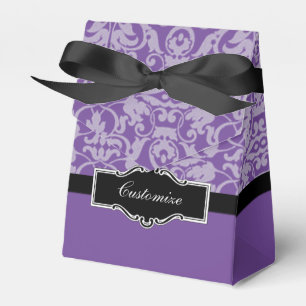 Ballotins Ballotin de tentes pourpre et noir Damas personnal