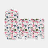 Ballotins Ballotin de tête de motif de chat sans soudure (Déplié)