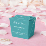 Ballotins Ballotin de traitement de fête<br><div class="desc">Cette boîte de faveur de partie est affichée dans une couleur turquoise élégante. Customisez cet élément et modifiez l'exemple de texte sur le vôtre. Astuce : Ajoutez simplement vos bonnes friandises et ajoutez un ruban festif.</div>