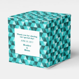 Ballotins Ballotin de triangles géométriques turquoise