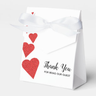 Ballotins Ballotin des Coeurs de Parties scintillant rouge