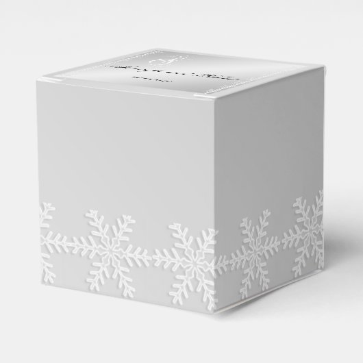 Ballotins Ballotin d'hiver Silver et White Snowflake (Verso)
