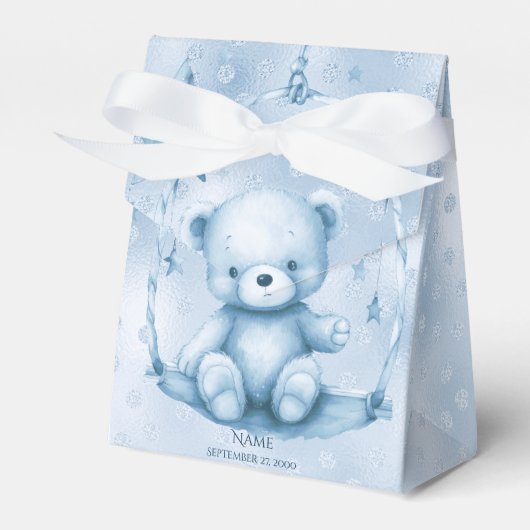 Ballotins Ballotin d'ours bleu Teddy (Verso)