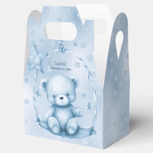 Ballotins Ballotin d'ours bleu Teddy (Ouvert)