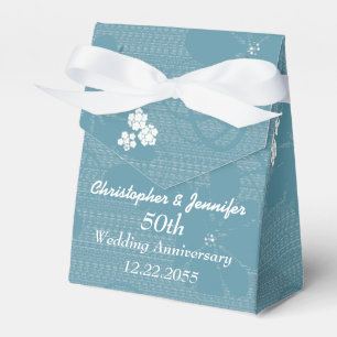 Ballotins ballotin du 50e anniversaire du Mariage, Floral bl