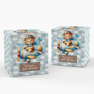 Ballotins Ballotin du Baby shower pilote d'ours en peluche