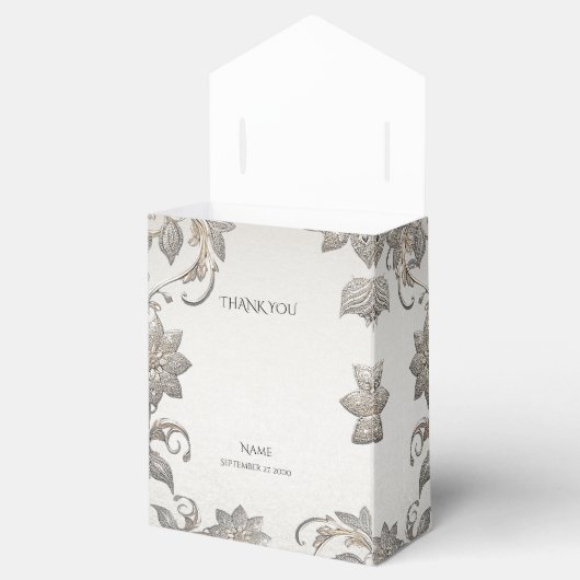 Ballotins Ballotin floral argent or (Ouvert)