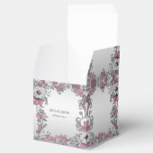 Ballotins Ballotin floral blanc argenté rose (Ouvert)