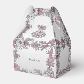 Ballotins Ballotin floral blanc argenté rose (Arrière)