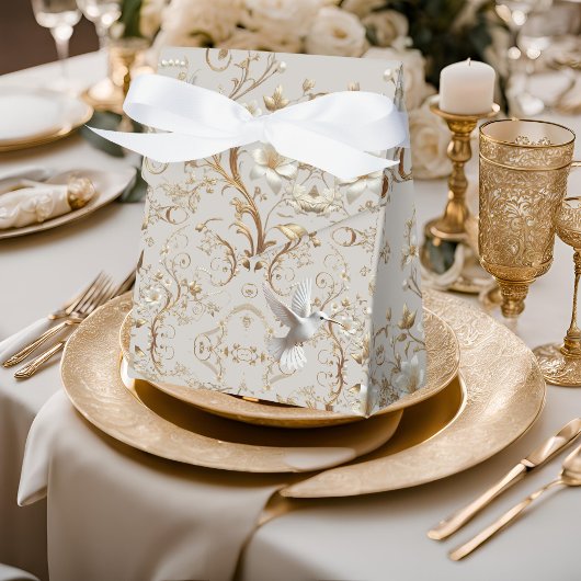 Ballotins Ballotin floral de colibri blanc