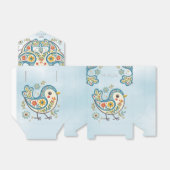 Ballotins Ballotin floral d'oiseaux bleus (Déplié)