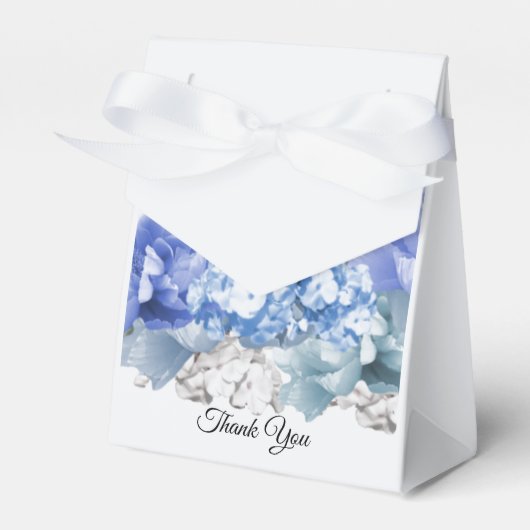 Ballotins Ballotin floral mixte bleu monochrome (Verso)