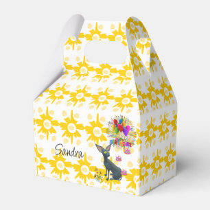 Ballotins Ballotin Gable Chat d'anniversaire jaune et blanc