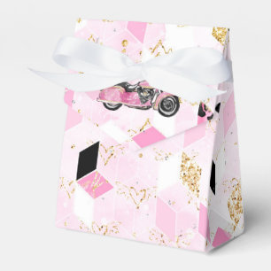 Ballotins Ballotin géométrique rose, noir et or