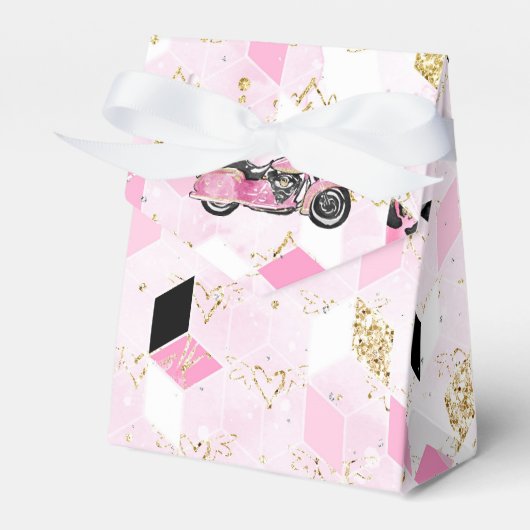 Ballotins Ballotin géométrique rose, noir et or (Verso)