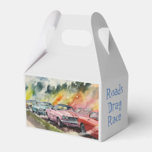 Ballotins Ballotin graphique d'aquarelle Retro Drag Racing