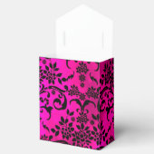 Ballotins Ballotin Merci chaud rose et noir Damas (Ouvert)