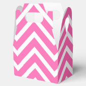 Ballotins Ballotin Motif Chaud Rose et Blanc Chevron (Ouvert)