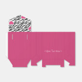 Ballotins Ballotin Motif Fushia Striped Zebra and Hearts (Déplié)