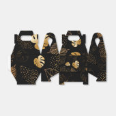 Ballotins Ballotin noir d'impression de congé d'or (Déplié)