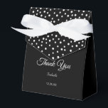 Ballotins Ballotin noir et blanc élégant<br><div class="desc">Perles chic et calligraphie blanche sur Ballotin noir.</div>