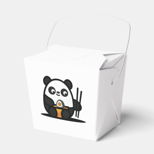 Ballotins Ballotin papier Sushi Panda, Sortir 2x2x2.75 (Verso)