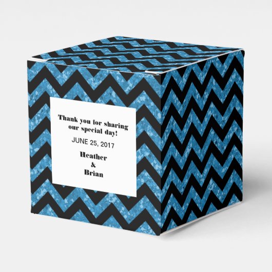 Ballotins Ballotin Parties scintillant Blue Chevron (Verso)