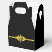 Ballotins Ballotin personnalisé | Monogramme Gold & Black Ar (Ouvert)