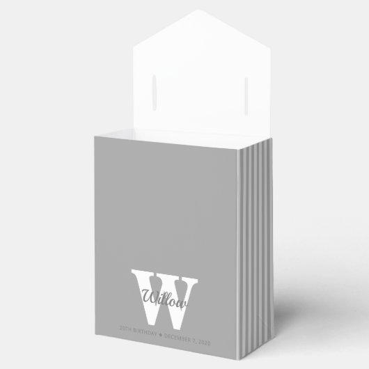 Ballotins Ballotin Pois Gris Monogrammes (Ouvert)