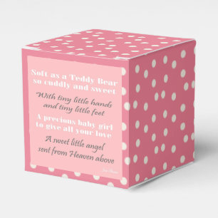 Ballotins Ballotin rose de baby shower de point de polka