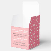 Ballotins Ballotin rose de baby shower de point de polka (Ouvert)