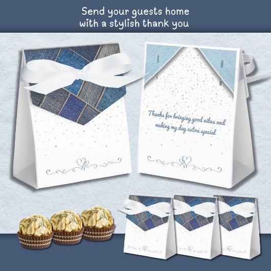 Ballotins Ballotin tendance Blue Denim fête d'anniversaire