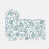 Ballotins Ballotin turquoise & blanc à motifs floraux (Déplié)