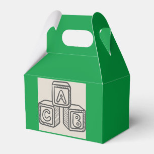 Ballotins Ballotin, vert avec Baby shower de blocs Alphabet