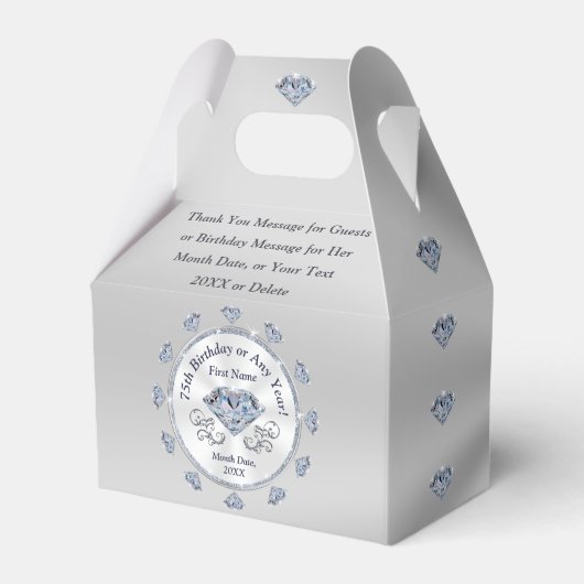 Ballotins Ballotins, Idées de Fête pour 75e anniversaire (Arrière)