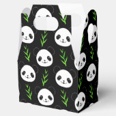 Ballotins Bambou Motif Kawaii Panda En Blanc Noir (Ouvert)