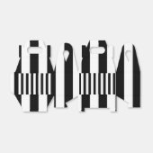 Ballotins Bande Ballotin Gable noir et blanc (Déplié)