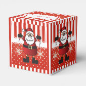 Ballotins Bandes de bonbons rouges et blancs et Père Noël (Arrière)