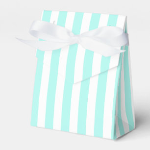 Ballotins Bandes de bonbons turquoise et blanche