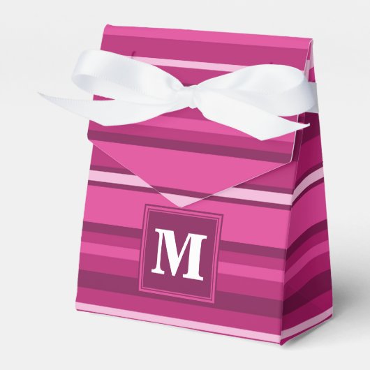 Ballotins Bandes de monogramme fuchsia (Verso)