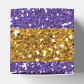 Ballotins Bandes de Parties scintillant or et violet imprimé (Haut)