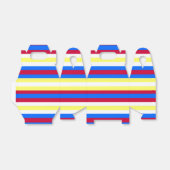 Ballotins Bandes jaunes, rouges, blanches et bleues (Déplié)