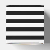 Ballotins Bandes noires et blanches avec Monogramme Turquois (Haut)